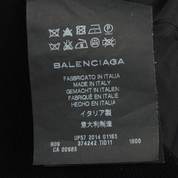 Balenciaga Black Crepe Back-Pleat Sleeveless Dress - Picture 7 of 9